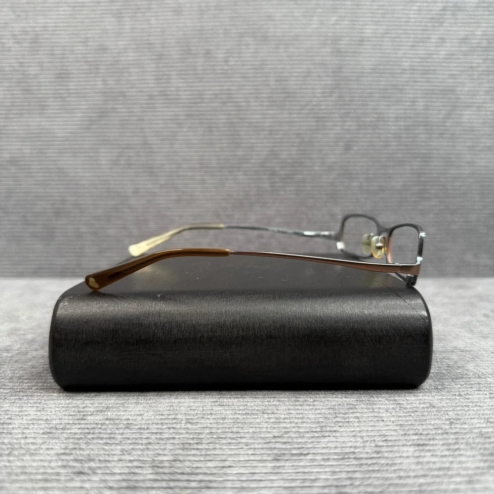 Bebe Tatiana Rectangular Eyeglass Frames Club Med Metallic Y2K